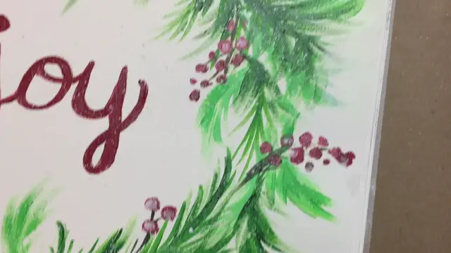 'Video thumbnail for Christmas Wreath Painting Tutorial Fir Branch Painting Tutorial'