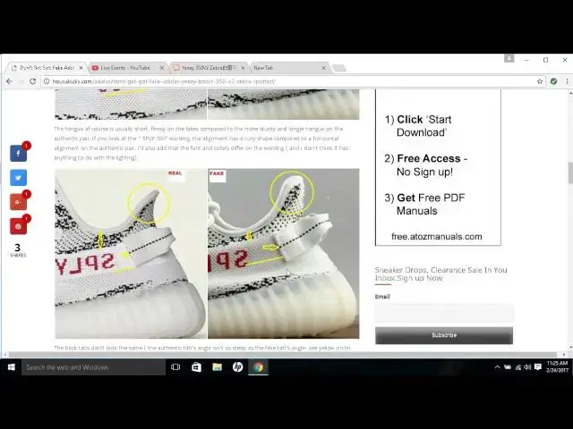 'Video thumbnail for Fake Adidas Yeezy Boost 350 V2 Zebra Spotted-Quick Tips to Identify them'