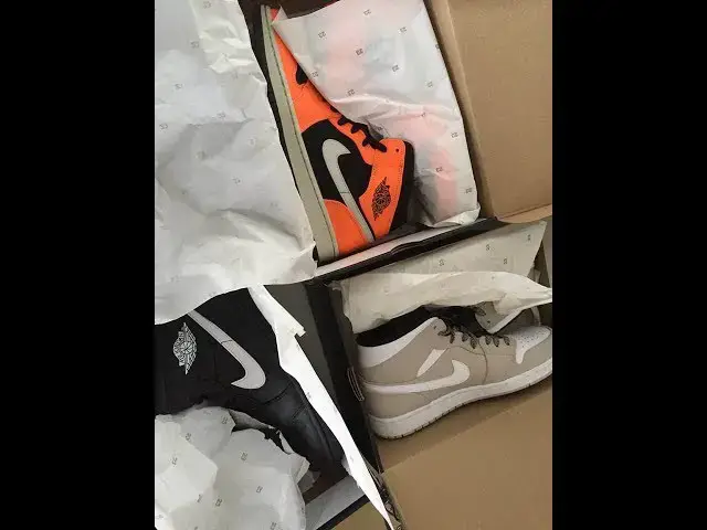 'Video thumbnail for Air Jordan 1 Mid Black/White & Desert Sand -Available Now Via Housakicks'