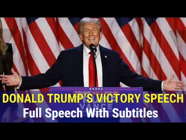 'Video thumbnail for 🌟 Learn English with Donald Trump’s Victory Speech 2024 (English Subtitles) 🌟'
