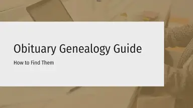 'Video thumbnail for Obituary Genealogy Guide'