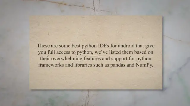 'Video thumbnail for 10 Best Python IDEs For Android - Developer Resources'