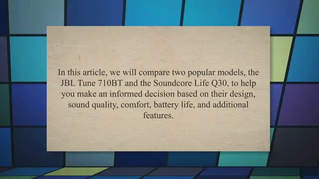 'Video thumbnail for JBL Tune 710BT vs Soundcore Life Q30'