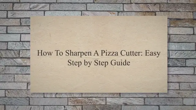 'Video thumbnail for How To Sharpen A Pizza Cutter: Easy Step by Step Guide'