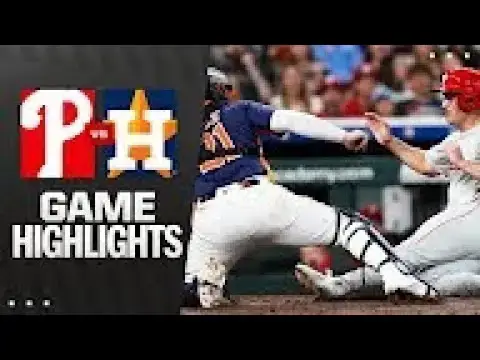 'Video thumbnail for Philadelphia Phillies at Houston Astros Full-Game Highlights! | 06/24/2025'