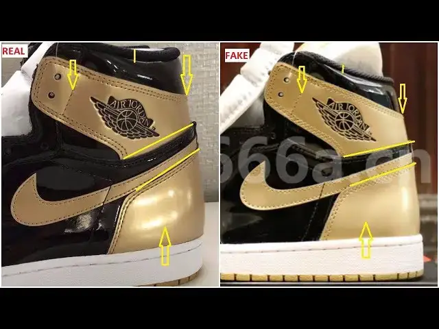 'Video thumbnail for Fake Air Jordan 1 Gold Top 3 Complexcon Spotted- Quick ways To identify Them'