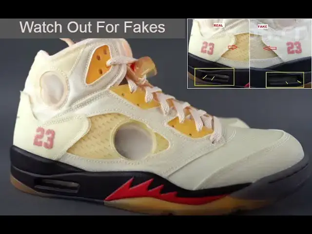 'Video thumbnail for Off White Air Jordan 5, How Many Pairs Possibly Made, Resell & Watch Out For Fake Pairs'