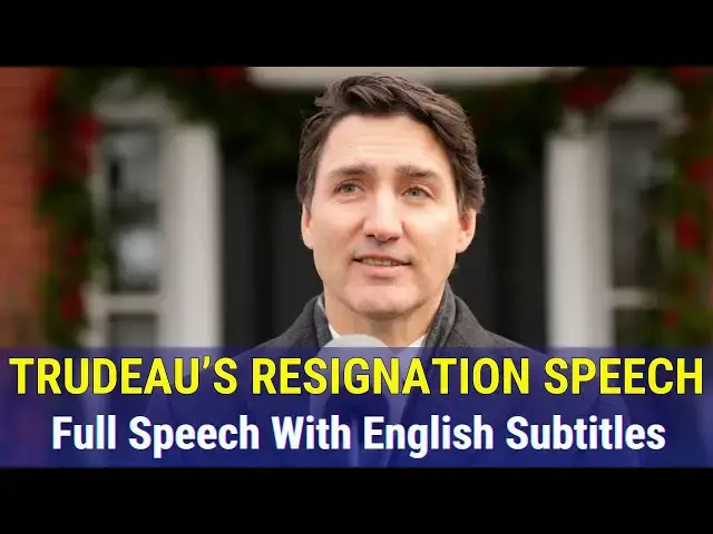 'Video thumbnail for 🌟Learn English with Canadian Prime Minister Justin Trudeau’s Resignation Speech (English Subtitles)🌟'