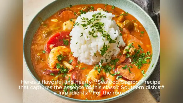 'Video thumbnail for seafood gumbo recipe'
