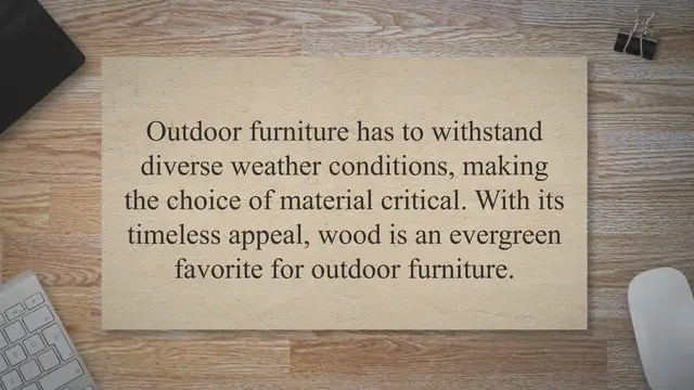 'Video thumbnail for The Best Woods For Outdoor Furniture: A Detailed Insight'