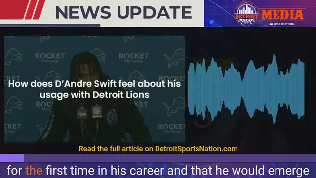 'Video thumbnail for Detroit Lions: D’Andre Swift frustrated with his usage'
