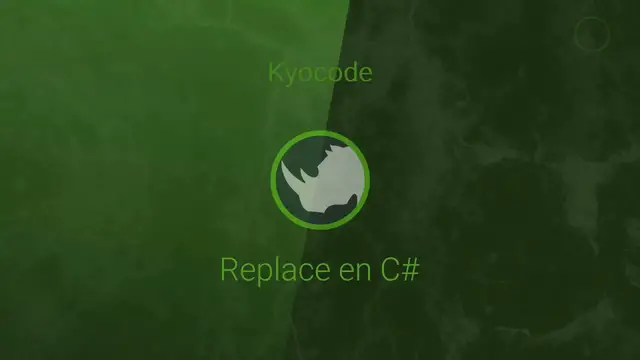 'Video thumbnail for Método Replace en C#'
