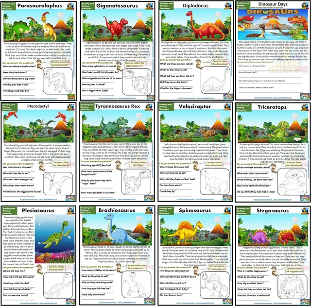 'Video thumbnail for Dinosaur Reading Cards'