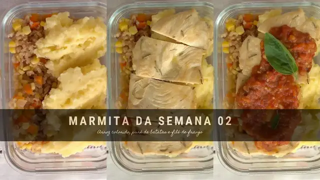 'Video thumbnail for MARMITA DA SEMANA - ep 02Arroz colorido, purê de batatas e peito de frango'
