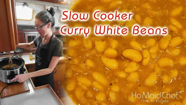 'Video thumbnail for Delicious Slow Cooker Curry White Beans | Dining In With Danielle'