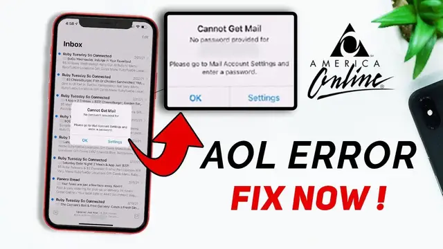 'Video thumbnail for AOL Mail Error On iPhone NEW Fix - Cannot Get Mail AOL'