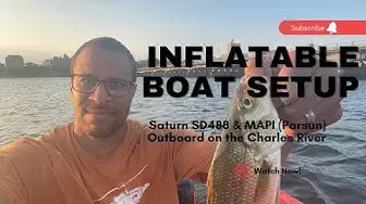 'Video thumbnail for Saturn SD488 Inflatable Boat Setup and MAPI Parsun Outboard Test'