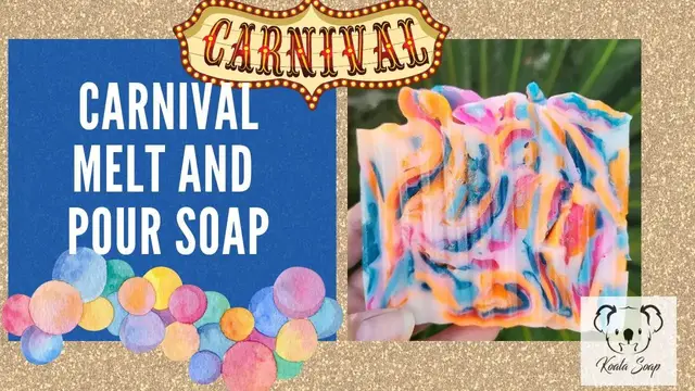 'Video thumbnail for Melt and Pour Soap Making Carnival Soap Recipes Tutorial for Beginners'