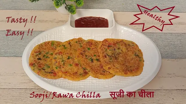 'Video thumbnail for Rawa Chilla | Sooji Chilla | Easy Weekend Breakfast | सूजी का चीला | Healthy n Instant Breakfast'
