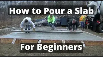'Video thumbnail for How To Pour A Concrete Slab for A Tiny House (16' x 24') Beginners DIY'