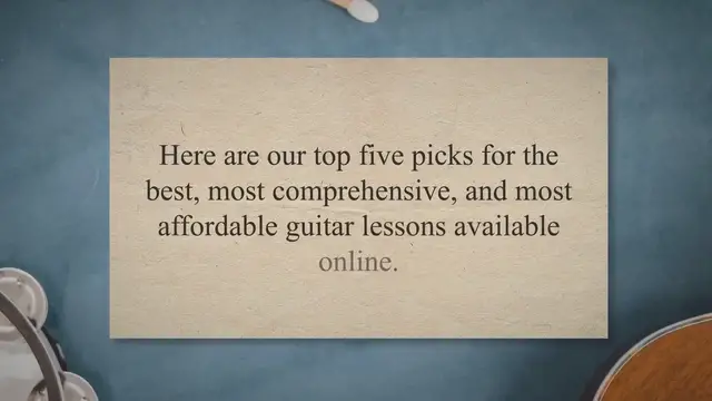 'Video thumbnail for Top 5 Online Guitar Lessons - Beginners Guitar Lessons'