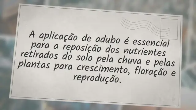 'Video thumbnail for Como Utilizar adubos em plantas e flores?'