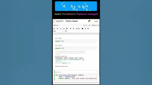 'Video thumbnail for Python Assert Statement (Quick tutorial) #shorts'