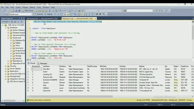 'Video thumbnail for Find Special Character in a string using Sql'