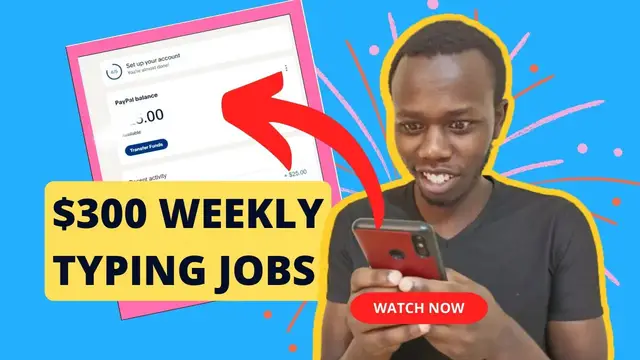 'Video thumbnail for Online Typing Jobs Worldwide: Earn $300 Weekly Doing Typing Jobs for Beginners without Experience'