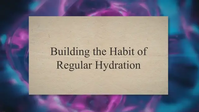 'Video thumbnail for Building the Habit of Regular Hydration'