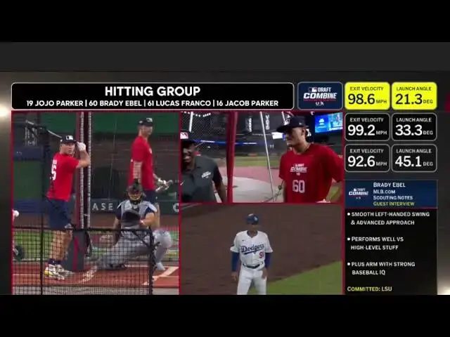 'Video thumbnail for Jacob Parker Takes Batting Practice at 2025 MLB Draft Combine!'