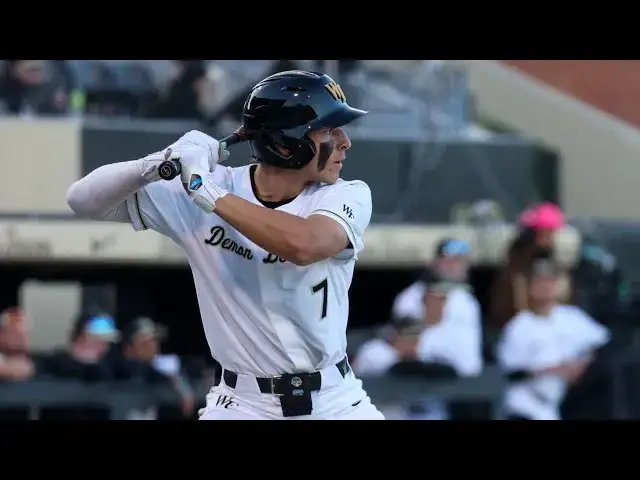 'Video thumbnail for Marek Houston 2025 College Baseball Highlights! | Wake Forest Demon Deacons'