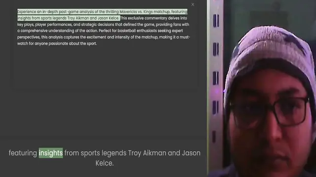 'Video thumbnail for Experience an in-depth post-game analysis of the thrilling Mavericks vs. Kings matchup, featuring insights from sports legends Troy Aikman and Jason Kelce. This exclusive commentary delves into key plays, player performances, and strategi'