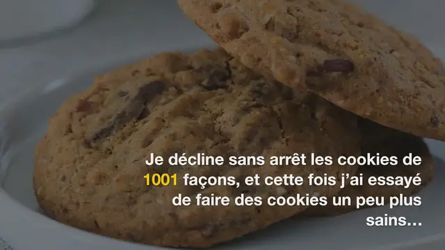 'Video thumbnail for Cookies au sucre de coco, amandes et chocolat'