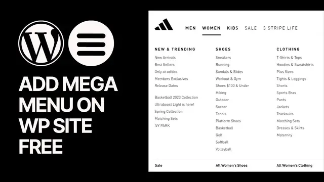 'Video thumbnail for How to Add a Mega Menu on Your WordPress Site Navigation For Free_'