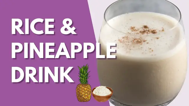 'Video thumbnail for Make this refreshing drink Arroz con pina with pineapple peel and rice'