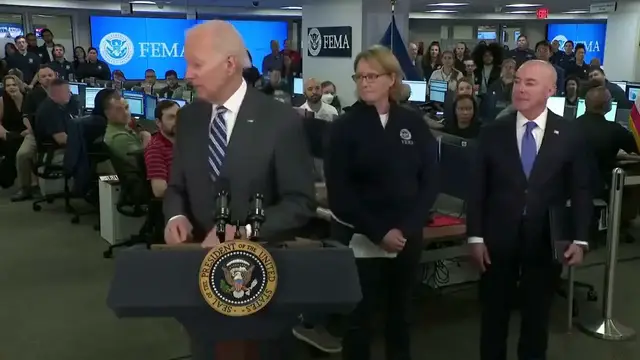 'Video thumbnail for President Biden Wanders the Wrong Direction Away From Podium After FEMA Press Conference'