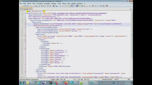 'Video thumbnail for Create SharePoint online list using PnP provisioning template'