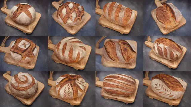 'Video thumbnail for Sourdough Bread SCORING Techniques | Bread Scoring PATTERNS & DESIGNS'