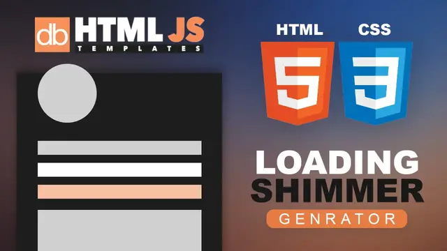 'Video thumbnail for Shimmer effect using HTML & CSS (Generator)'