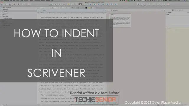 'Video thumbnail for How to Indent in Scrivener'