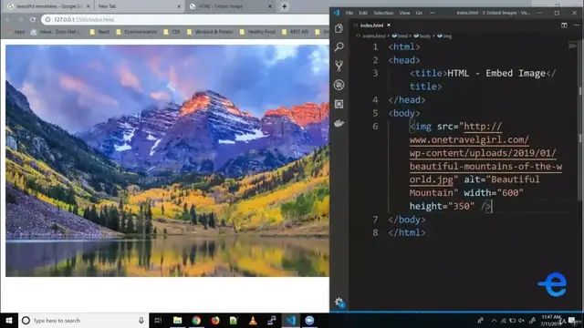 'Video thumbnail for HTML Adding Images in a Web page'