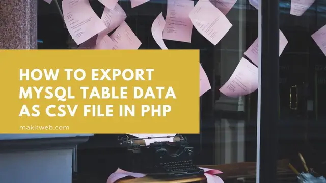 'Video thumbnail for How to Export MySQL Table data as CSV file in PHP'