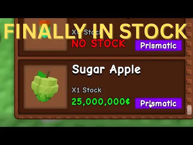 'Video thumbnail for 馃敟 FINALLY SUGAR APPLE RAREST SEED FOUND IN STOCK ! 50x VALUE | Grow a Garden Roblox (LIMITED STOCK)'