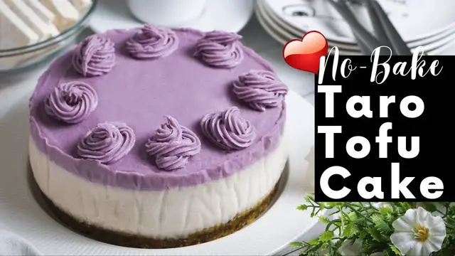 'Video thumbnail for No-bake Taro Tofu Cake | Dairy-Free, Gluten-Free, Refined Sugar-Free'