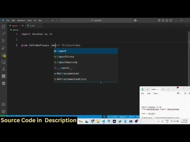 'Video thumbnail for Python 3 Tkinter Script to Play MP4 Video Files in Video Player Using tkvideoplayer Library'