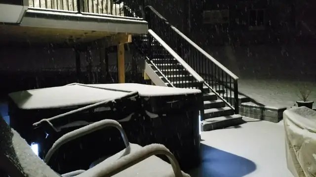 'Video thumbnail for Snow Covered Hot Tub'