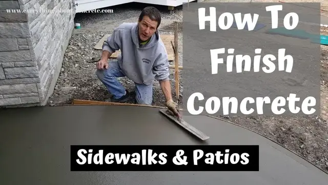 'Video thumbnail for CONCRETE PATIO AND SIDEWALK FINISHING TECHNIQUES | HOW TO FINISH CONCRETE'