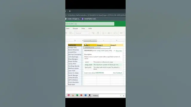 'Video thumbnail for Excel Wraprows'