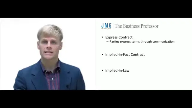 'Video thumbnail for Express vs Implied Contracts'